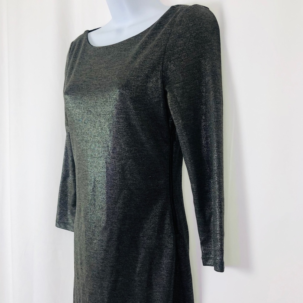 Alice + Olivia shimmery knit back mesh dress 6 - Picture 3 of 15